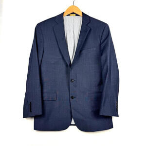 Brooks Brothers Explorer Regent Fit 40S Navy Blue Plaid Suit Coat Blazer Wool